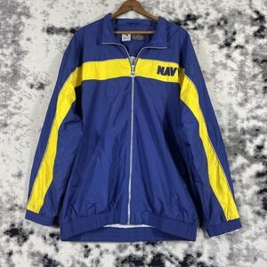 Vintage US Navy Windbreaker Mens Size Medium Two Tone‎ Skater